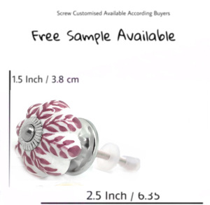 Rose ombre fleur Melon boutons en céramique polyvalent tiroir armoire cuisine commode chambre salon hôtel entrepôt extérieur - Product Image 3