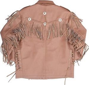 Veste en cuir de cow-boy pour homme, style streetwear d'hiver, coupe ajustée, logo sur le devant, durable - Product Image 6