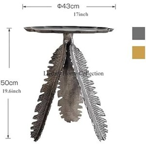 โต๊ะทรงกลมทำจากทองเหลืองโบราณสำหรับตกแต่งโต๊ะกาแฟและตรงกลางดีไซน์โดดเด่น - Product Image 3