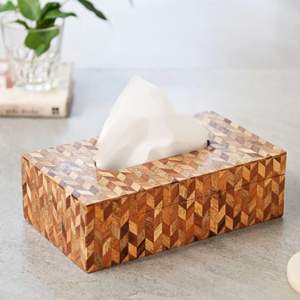 กล่องกระดาษทิชชู่ไม้ธรรมชาติสไตล์ทันสมัยสำหรับโต๊ะและเครื่องครัวขายส่งราคาดีในเวียดนาม - Product Image 4