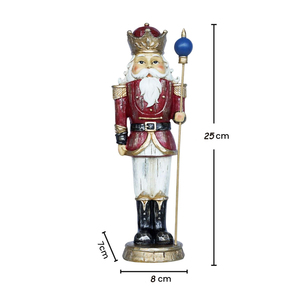 Wholesale Resin Nutcracker Soldier Figurine - Christmas <strong>King</strong> Nutcracker Ornament <strong>Xmas</strong> Tabletop Gift - Product Image 3