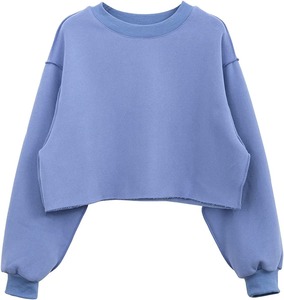 Sudadera Corta Personalizada para Mujer 2026, Sudadera de Manga Larga, Top Corto de Felpa, Precio al por Mayor - Product Image 4