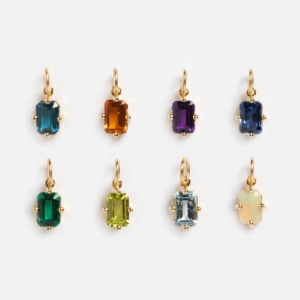 Colgante facetado rectangular de cuarzo de fluorita, colgante chapado en oro con plata de ley, joyería de cristal curativo para mujer - Product Image 2