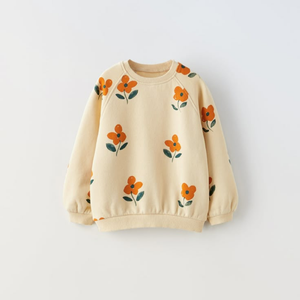 Sweat-shirt en coton pour bébé fabricant OEM pull-over doux et respirant pour bébé unisexe vêtements pour tout-petits approvisionnement en vrac - Product Image 1