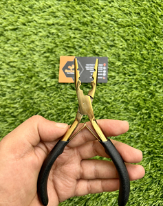 High Quality 3-Hole <b>Hair</b> Extension Plier Premium Stainless Steel Precision Tool with Gold Black <b>Grip</b> Free Sample Metal Material - Product Image 4