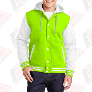 Chaqueta universitaria cálida y elegante para hombre, capucha 100% de algodón polar bordado Technics, impresión Digital lavada a la piedra, Invierno personalizado - Product Image 5