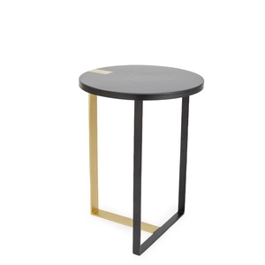 <b>Round</b> Shape <b>Black</b> Gold Metal Accent Side <b>Tables</b> Set for Living Room and Home Furniture High Quality Side <b>Table</b> - Product Image 3