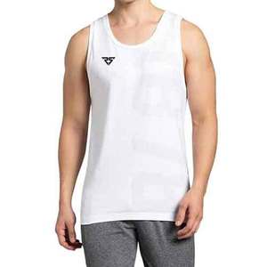 Custom Tank Top คุณภาพสูงกล้ามเนื้อพอดีผ้าฝ้าย 100% เสื้อกล้ามผู้ชายออกกําลังกายStreetwearเสื้อยืดที่กําหนดเอง - Product Image 1