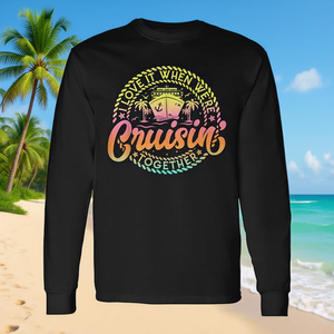 T-shirt à manches longues assorti pour couple « Cruise Together We Rock » pour usage promotionnel - Product Image 3