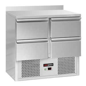 Réfrigérateur de comptoir commercial ECO - 900x700mm - avec 4 tiroirs - avec rebord - capacité 240 litres - Product Image 4