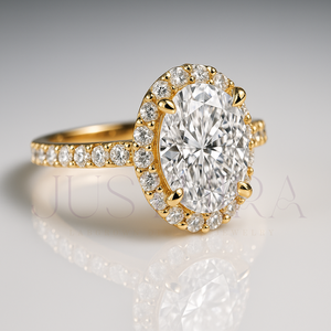 Bague en diamant ovale de qualité export, idéale pour le quotidien, le bureau et un style élégant. Prix compétitif. - Product Image 2