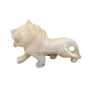 Estatua de mármol de ónix personalizable, escultura ingeniosamente tallada de un perro reflexivo, decoración artística para el hogar, regalo, Material de piedra - Product Image 6