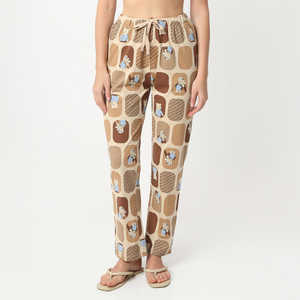 Conjunto de Pijama de Verano de Algodón Compacto de Alta Calidad OEM para Mujer, Estampados Florales Vibrantes, Cintura Elástica Suave, Logotipo Personalizado - Product Image 2