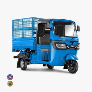 <b>TVS</b> Electric Cargo Tricycle Blue Enclosed Three Wheel Light Duty Delivery Vehicle Utility Transport Commercial Use - Product Image 3