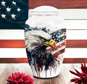 Urnas de cremación con bandera americana blanca para cenizas de adultos, urna de entierro para papá, funeral masculino y femenino para hombres y mujeres, urna conmemorativa de tamaño personalizado - Product Image 5