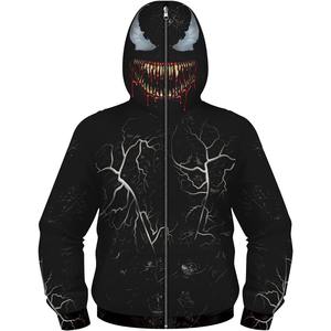 Sweat à capuche zippé oversize de haute qualité avec logo personnalisé imprimé bouffant chaud avec fermeture éclair à capuche Basics coton mélangé - Product Image 3