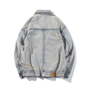 Nouveau Bomber déchiré Denim veste hommes trou Jean manteaux coton à manches longues rétro extérieur lâche jeunesse Cowboy vestes décontractées - Product Image 2
