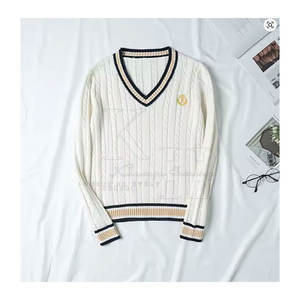 Venta al por mayor de suéter DE LA ESCUELA DE LOS NIÑOS personalizados de mezcla de algodón uniforme de punto para los estudiantes Unisex OEM disponible - Product Image 6