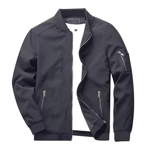 เสื้อกีฬาแขนยาวสำหรับผู้ชายเสื้อแจ็กเก็ต MS-JS-0007บอมเบอร์ลำลองผ้าแคนวาสระบายอากาศบางพอดีตัวกันน้ำ - Product Image 6