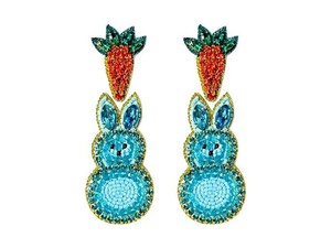 Bg สตูดิโอเครื่องประดับกลับหินเมล็ดลูกปัดไก่ห้อยต่างหูสีใหม่สีเหลือง/ชมพูต่างหูไก่อีสเตอร์ - Product Image 5