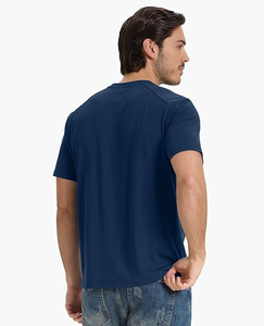 T-shirts pour hommes à manches courtes, col rond, poids lourd, respirants, décontractés - Product Image 3