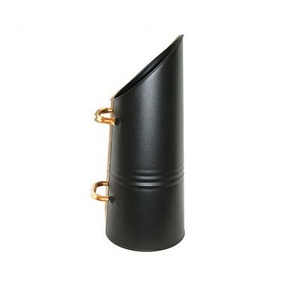 Cubo de carbón negro mate de metal con mango resistente, perfecto para el almacenamiento de cenizas de chimenea y uso doméstico a un precio asequible - Product Image 3