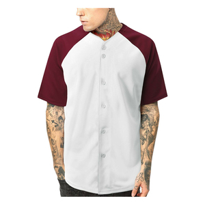 Maillot de baseball pour hommes OEM chemises boutonnées uniformes de sport à manches courtes maillots de baseball personnalisés vente en gros vierge - Product Image 1
