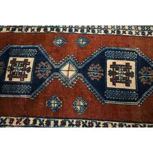3.2x6.3 ft Rug, Turkish Vintage Rug, <b>Brown</b> Camouflage <b>Wool</b> Rug - Product Image 3