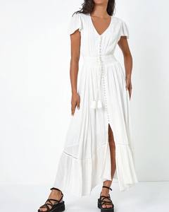 ชุดเดรสยาวมัดย้อมสไตล์โบฮีเมียนของผู้หญิงชุดเดรสลูกไม้แขนสั้นสำหรับปาร์ตี้ฤดูร้อนชุดเดรสยาวสำหรับโอกาส - Product Image 1