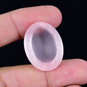 Cuarzo Rosa Natural de Excelente Calidad, Corte Brillante, Gemas Sueltas, Forma Ovalada de Lujo, Certificado por Terceros para la Fabricación de Joyas - Product Image 1