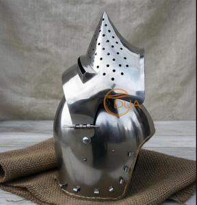 Casco Medieval de Acero con Diseño de Calavera y Visera, Armadura Artesanal, Pieza de Exhibición para Coleccionistas y Recreación Histórica Premium - Product Image 6