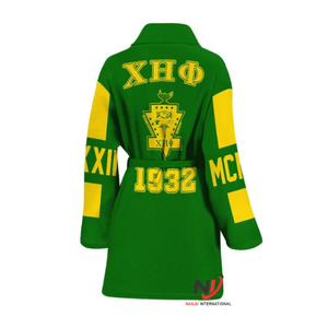 Haute qualité grec Chi Phi Eta sérigraphie de haute qualité vêtements de sororité brodés femmes Letterman peignoirs grec - Product Image 6