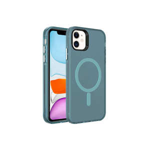 Funda Rígida C-Pro Compatible con MagSafe para iPhone 12, Color Verde Oscuro Mate, Cubierta Protectora Transparente Esmerilada, Translúcida - Product Image 1