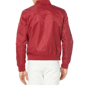 Chaqueta de Invierno Ligera al por Mayor para Hombre 2026 OEM Logotipo Personalizado Chaqueta Bomber Roja Chaqueta Bomber de Poliéster de Alta Calidad - Product Image 4