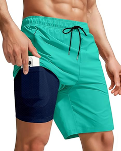 Maillots de bain pour hommes avec doublure de compression, entrejambe de 7 pouces, maillot de bain pour hommes, maillot de bain à séchage rapide - Product Image 5