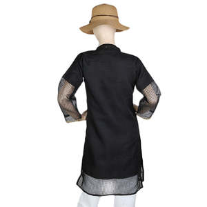 Kurti Bordado Elegante para Mujer - Negro - Product Image 5