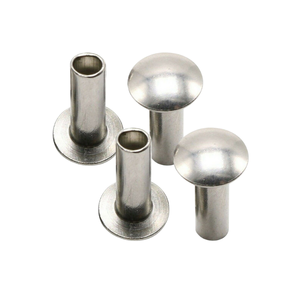 Rivets semi-tubulaires à tête trapézoïdale OEM en gros, plaqués zinc/nickel, acier standard ISO, paquet de 1000 pièces - Product Image 4