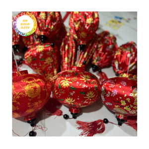 โคมไฟผ้าไหมโคมไฟกรอบไม้ไผ่เวียดนามทำด้วยมือสำหรับตกแต่งบ้านไฟแขวนงานแต่งงานงานปาร์ตี้ตามประเพณีเทศกาล - Product Image 3