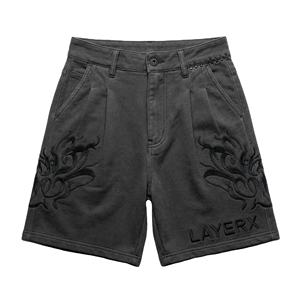 Shorts en molleton de coton pour hommes, poids lourd, écologiques, respirants, streetwear, coupe ample, couleur unie, pantalon de sport décontracté, vente en gros - Product Image 1
