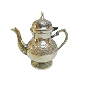 สไตล์อาหรับที่ดีที่สุดราคาขัดDallahหม้อกาแฟสําหรับเสิร์ฟกาแฟชานมDallahหม้อโลหะสีกล่องคลาสสิก100ชิ้น