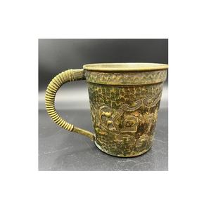 Tasse en laiton plaqué or de conception faite à la main tasse à boire avec le dernier support élégant tasse artisanale de bonne qualité - Product Image 1