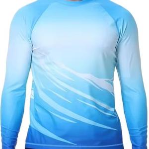 Vêtements de compression en spandex pour BJJ, rashguard personnalisé par sublimation, vêtements de fitness pour la salle de sport, rashguard pour entraînement MMA, sublimation - Product Image 1