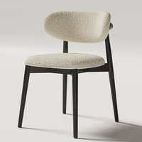 Chaise de salle à manger nordique en bois massif restaurant minimaliste moderne maison table à manger chaise arrière lumière luxe chaise de salle à manger designer