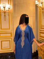 Robe de soirée / Kaftan de luxe 2025, style pakistanais vintage, 100% soie, sur mesure, élégante, longue, brodée de sequins