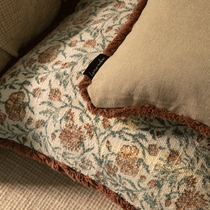 ปลอกหมอนอิงผ้าฝ้ายพิมพ์ลายดอกไม้ขนาด18X18นิ้วทำด้วยมือทนทานและเป็นมิตรกับสิ่งแวดล้อม - Product Image 6