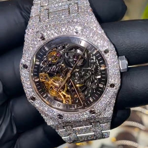 Tout nouveau de haute qualité personnalisé glacé laboratoire cultivé montre VVS diamants clouté Hip Hop montre cadeau pour hommes - Product Image 6