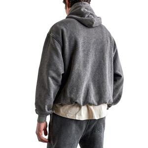 Best Quality 100% Cotton Acid Wash <b>Hoodie</b> <b>for</b> <b>Men</b> Wholesale Custom Design Casual Solid Pattern Hooded Collar Winter <b>Plain</b> Dyed - Product Image 4