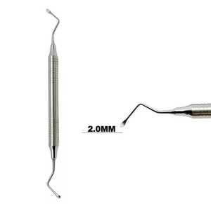 Para UL AMIN, herramienta de instrumento Dental periodontal de 2mm, buena calidad, uso manual, cureta de hueso Gracey, fuente de alimentación Manual - Product Image 1
