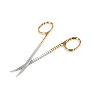 Ciseaux chirurgicaux à iris en acier inoxydable Ciseaux de chirurgie dentaire à pointe droite et incurvée 10cm Instruments médicaux - Product Image 3