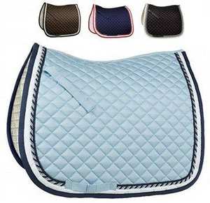 High Quality English Dressage All-Purpose Saddle <b>Pad</b> Polycotton Drill Fabric with Computerised Quilting Essential Horse Harness - Product Image 4